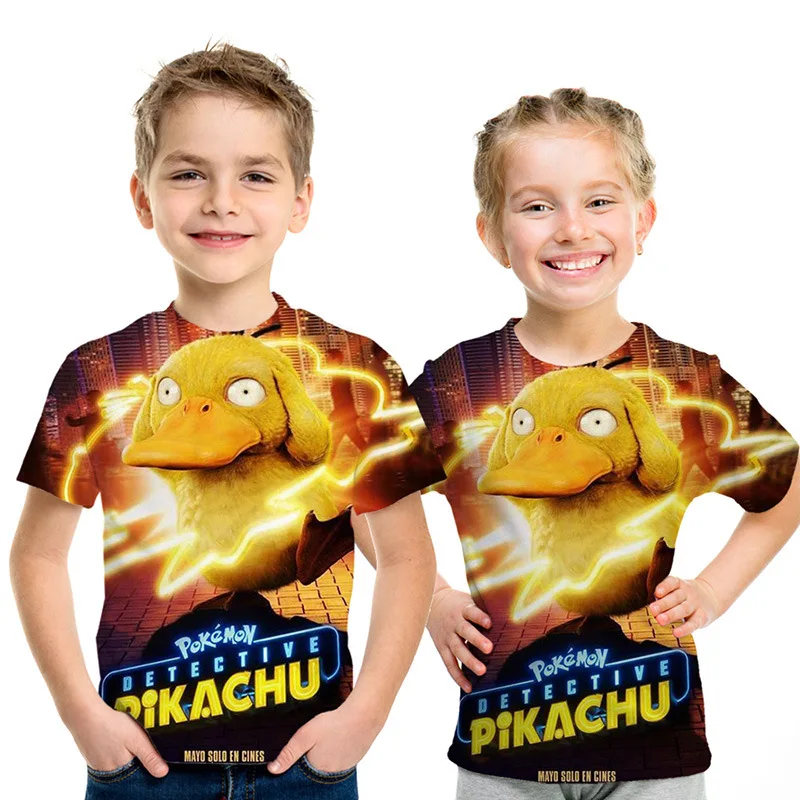 Kawaii Cartoon Pikachu Pokemon Casual T-Shirt Kawaii Cartoon Pikachu Pokemon Casual T-Shirt