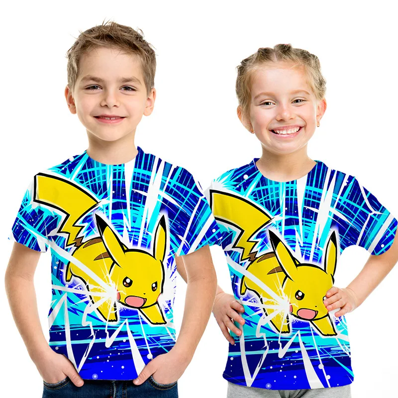 Kawaii Cartoon Pikachu Pokemon Casual T-Shirt Kawaii Cartoon Pikachu Pokemon Casual T-Shirt