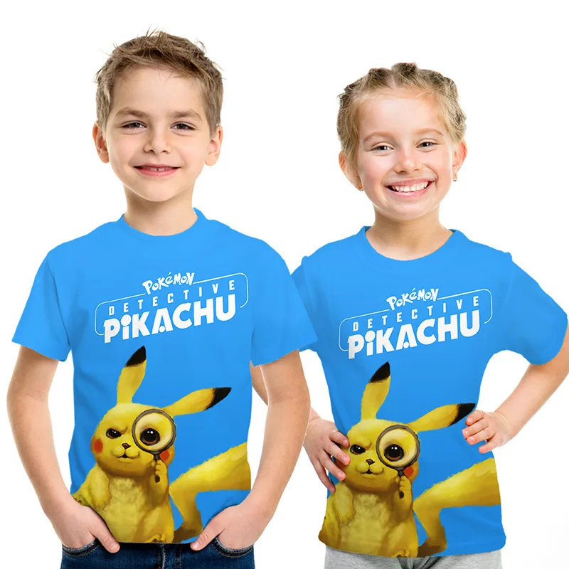 Kawaii Cartoon Pikachu Pokemon Casual T-Shirt Kawaii Cartoon Pikachu Pokemon Casual T-Shirt