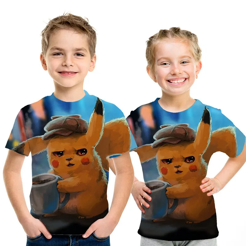 Kawaii Cartoon Pikachu Pokemon Casual T-Shirt Kawaii Cartoon Pikachu Pokemon Casual T-Shirt