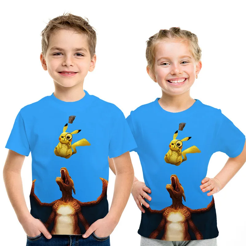 Kawaii Cartoon Pikachu Pokemon Casual T-Shirt Kawaii Cartoon Pikachu Pokemon Casual T-Shirt