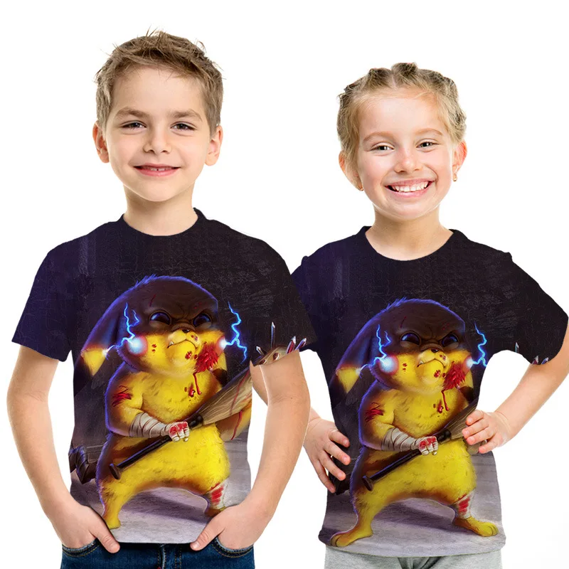 Kawaii Cartoon Pikachu Pokemon Casual T-Shirt Kawaii Cartoon Pikachu Pokemon Casual T-Shirt