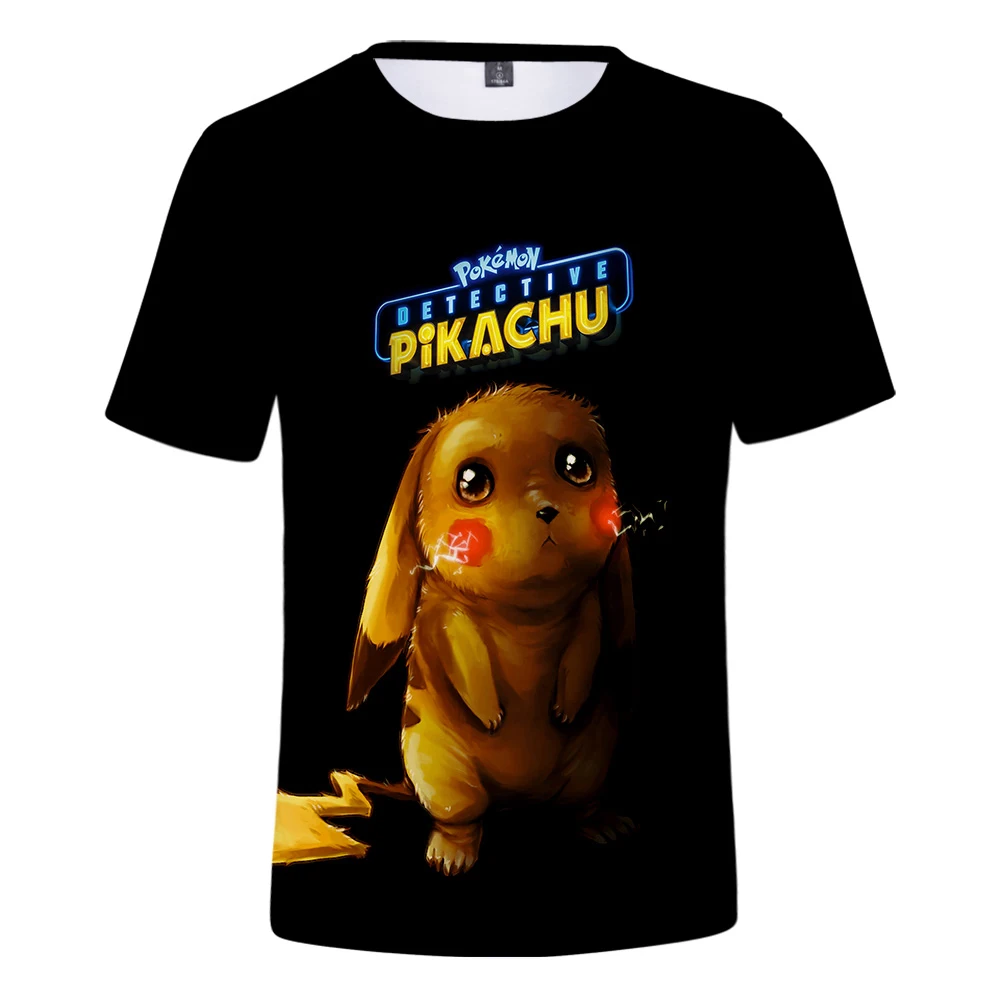 3D Detective Pikachu Short Sleeve T-Shirt
