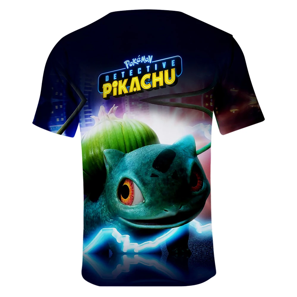 3D Detective Pikachu Short Sleeve T-Shirt