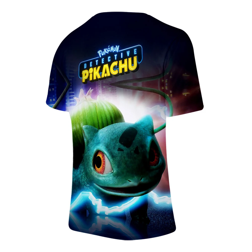 3D Detective Pikachu Short Sleeve T-Shirt