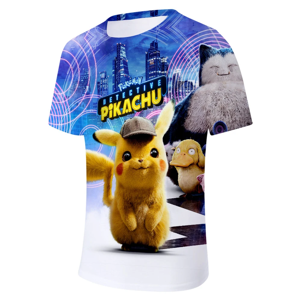 3D Detective Pikachu Short Sleeve T-Shirt