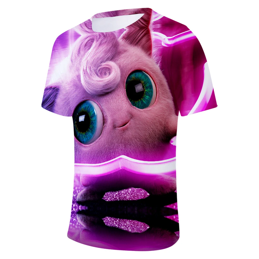 3D Detective Pikachu Short Sleeve T-Shirt