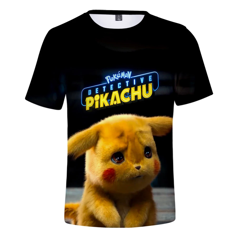 3D Detective Pikachu Short Sleeve T-Shirt