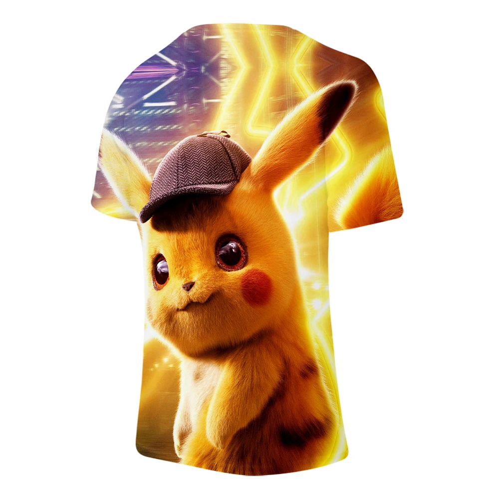 3D Detective Pikachu Short Sleeve T-Shirt