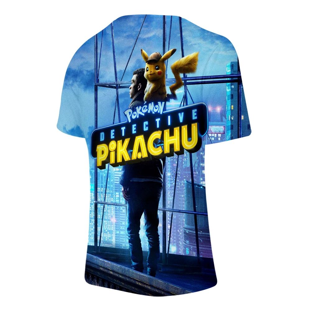 3D Detective Pikachu Short Sleeve T-Shirt