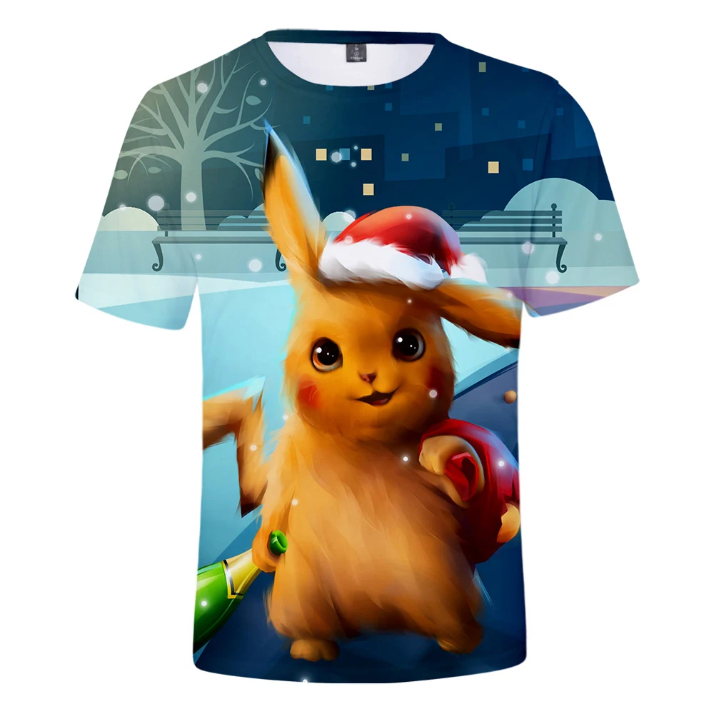 3D Detective Pikachu Short Sleeve T-Shirt