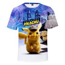 3D Detective Pikachu Short Sleeve T-Shirt 3D Detective Pikachu Short Sleeve T-Shirt