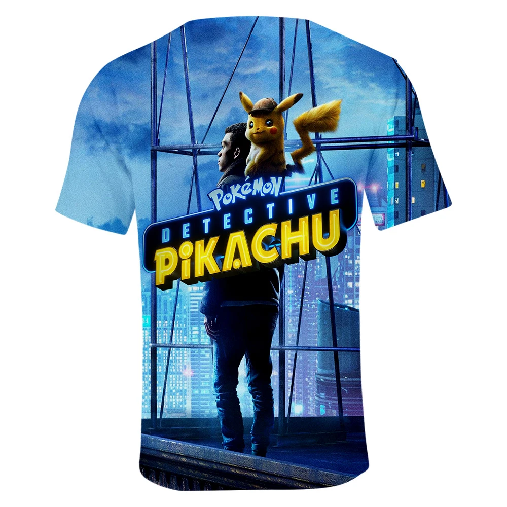 3D Detective Pikachu Short Sleeve T-Shirt