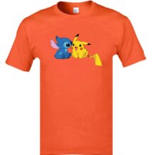 Pokemon Pikachu And Stitch Cartoon T-Shirt Pokemon Pikachu And Stitch Cartoon T-Shirt
