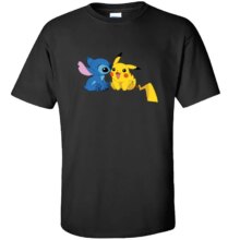 Pokemon Pikachu And Stitch Cartoon T-Shirt Pokemon Pikachu And Stitch Cartoon T-Shirt