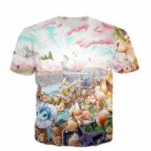 Pokemon Go Pikachu 3D Cartoon Print T-Shirt Pokemon Go Pikachu 3D Cartoon Print T-Shirt