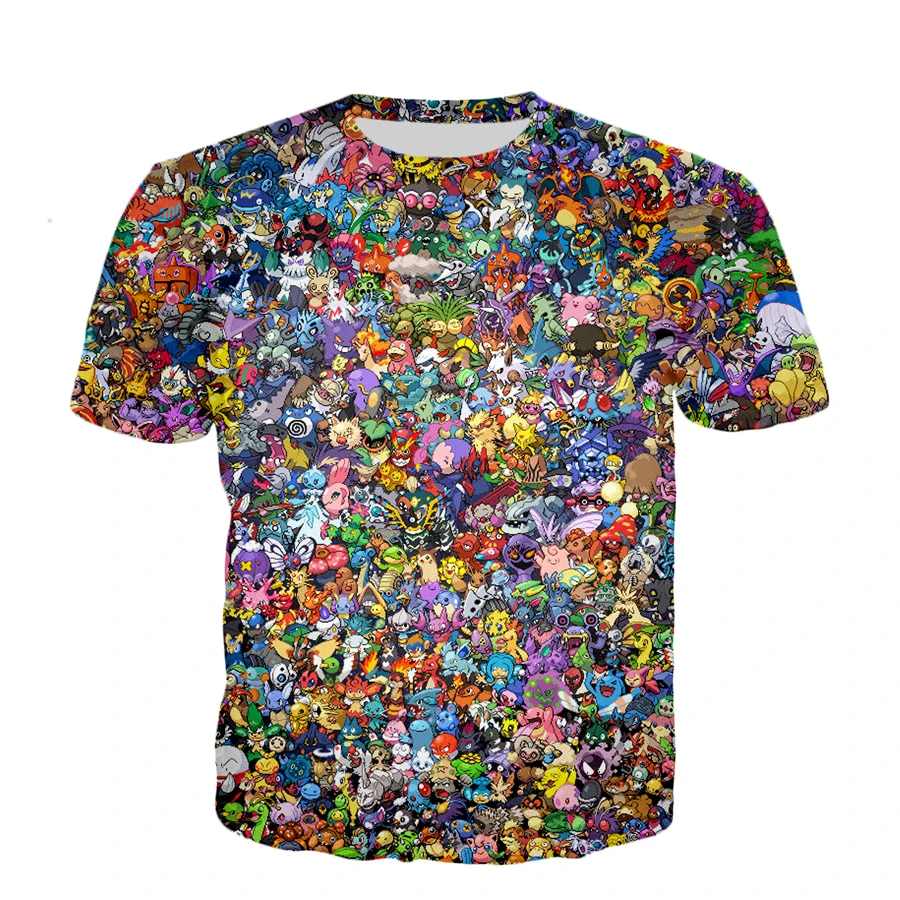Pokemon Go Pikachu 3D Cartoon Print T-Shirt
