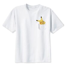 Pokemon Pikachu Printed Pocket Design Short Sleeve T-Shirt Pokemon Pikachu Printed Pocket Design Short Sleeve T-Shirt