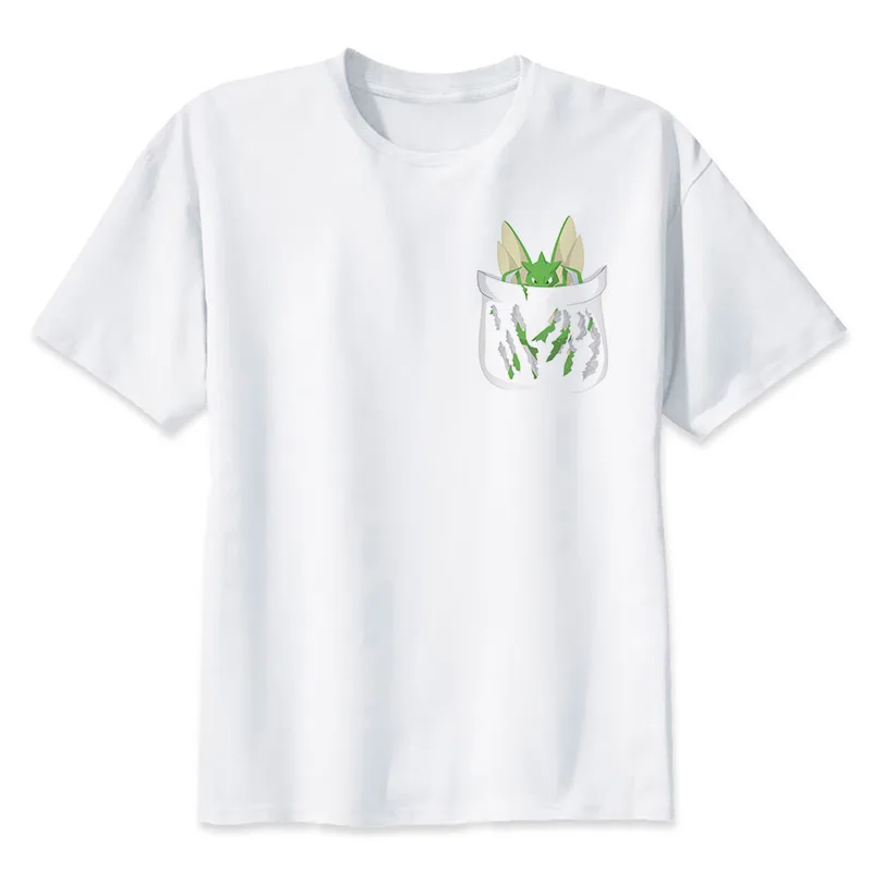 Pokemon Pikachu Printed Pocket Design Short Sleeve T-Shirt