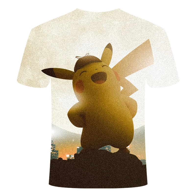 Anime Detective Pokemon Pikachu 3D Printed Casual T-Shirt Anime Detective Pokemon Pikachu 3D Printed Casual T-Shirt