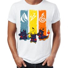 Chidori Sasuke Naruto Pikachu Pokemon Printed T-Shirt Chidori Sasuke Naruto Pikachu Pokemon Printed T-Shirt