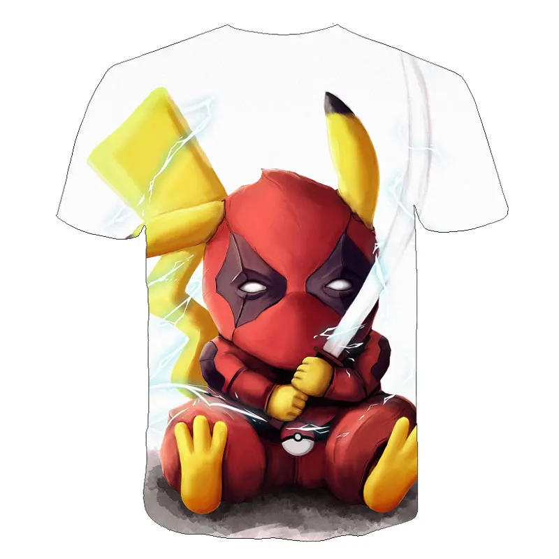 Cartoon Pokemon Print Short Sleeve T-Shirt Cartoon Pokemon Print Short Sleeve T-Shirt