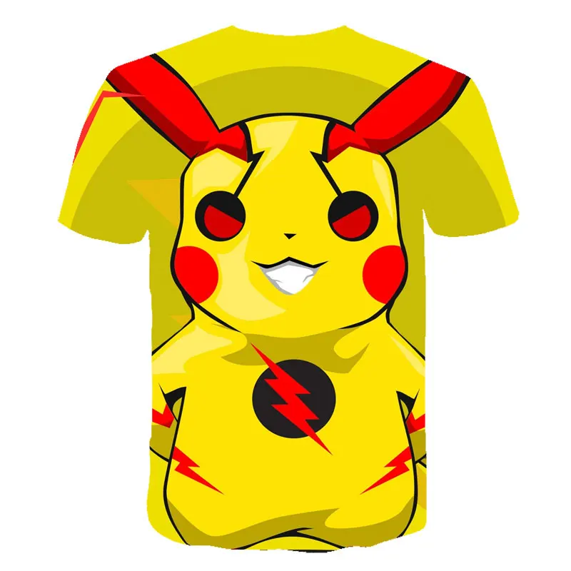 Cartoon Pokemon Print Short Sleeve T-Shirt Cartoon Pokemon Print Short Sleeve T-Shirt