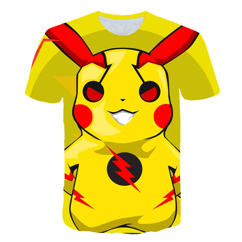 Cartoon Pokemon Print Short Sleeve T-Shirt Cartoon Pokemon Print Short Sleeve T-Shirt