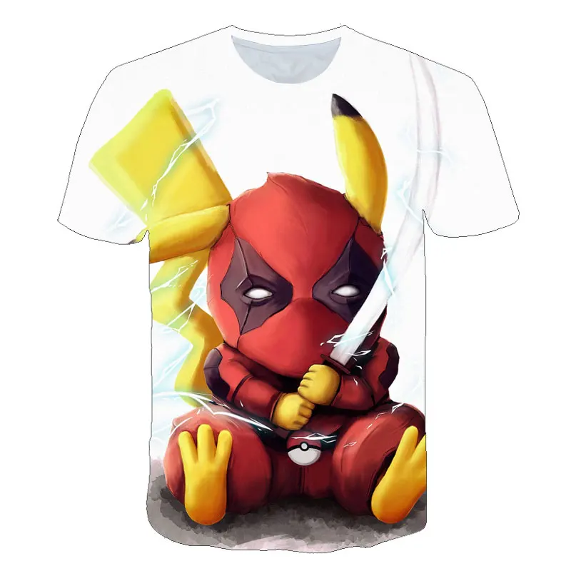 Cartoon Pokemon Print Short Sleeve T-Shirt Cartoon Pokemon Print Short Sleeve T-Shirt