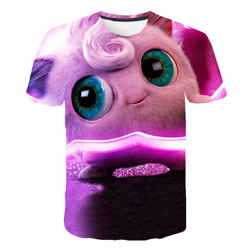 Cartoon Pokemon Print Short Sleeve T-Shirt Cartoon Pokemon Print Short Sleeve T-Shirt