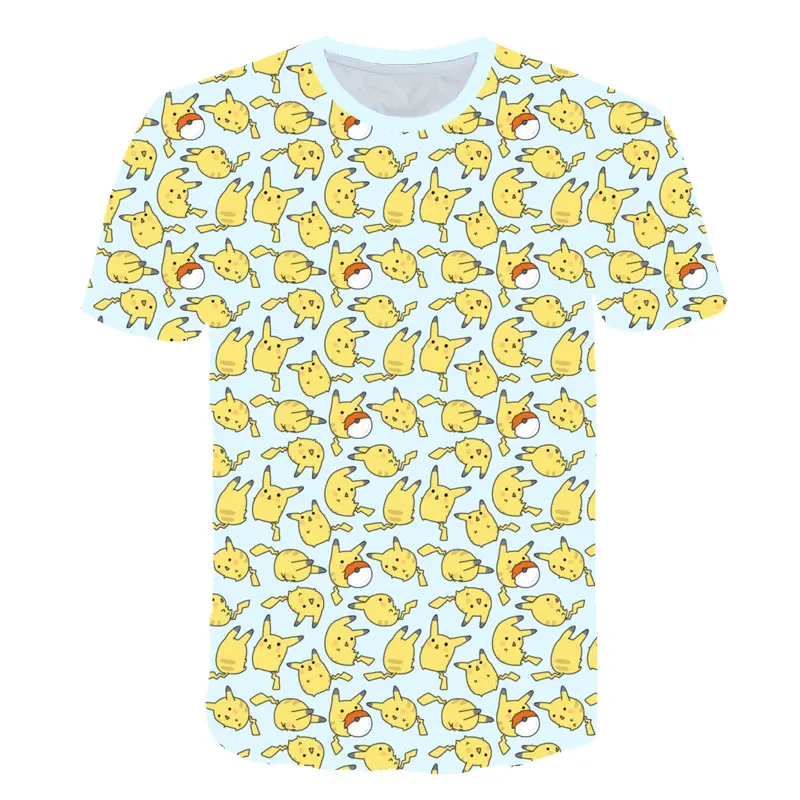 Cartoon Pokemon Print Short Sleeve T-Shirt Cartoon Pokemon Print Short Sleeve T-Shirt
