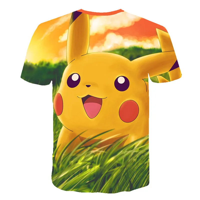 Cartoon Pokemon Print Short Sleeve T-Shirt Cartoon Pokemon Print Short Sleeve T-Shirt