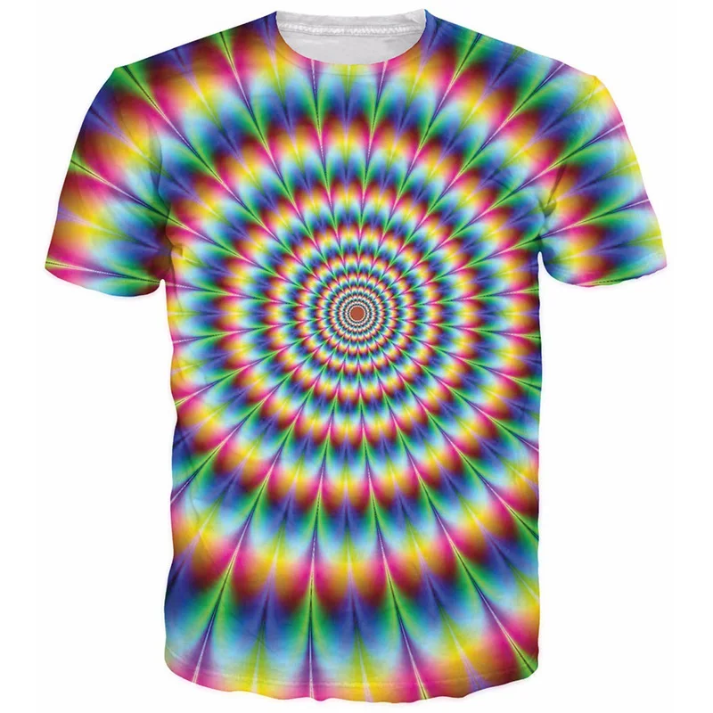 3D Anime Pikachu Kirby Mario Chocobo Print T-Shirt