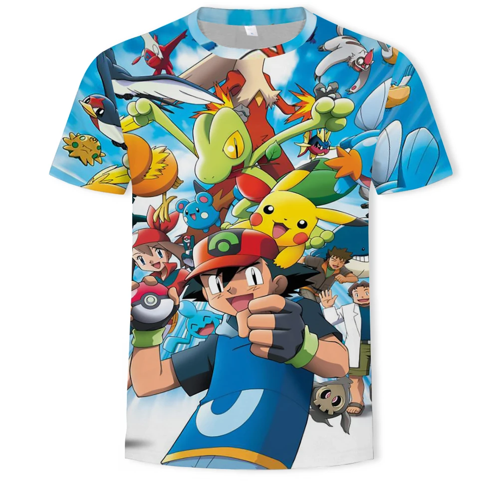 Pokemon Cartoon Casual Short Sleeve T-Shirt Pokemon Cartoon Casual Short Sleeve T-Shirt