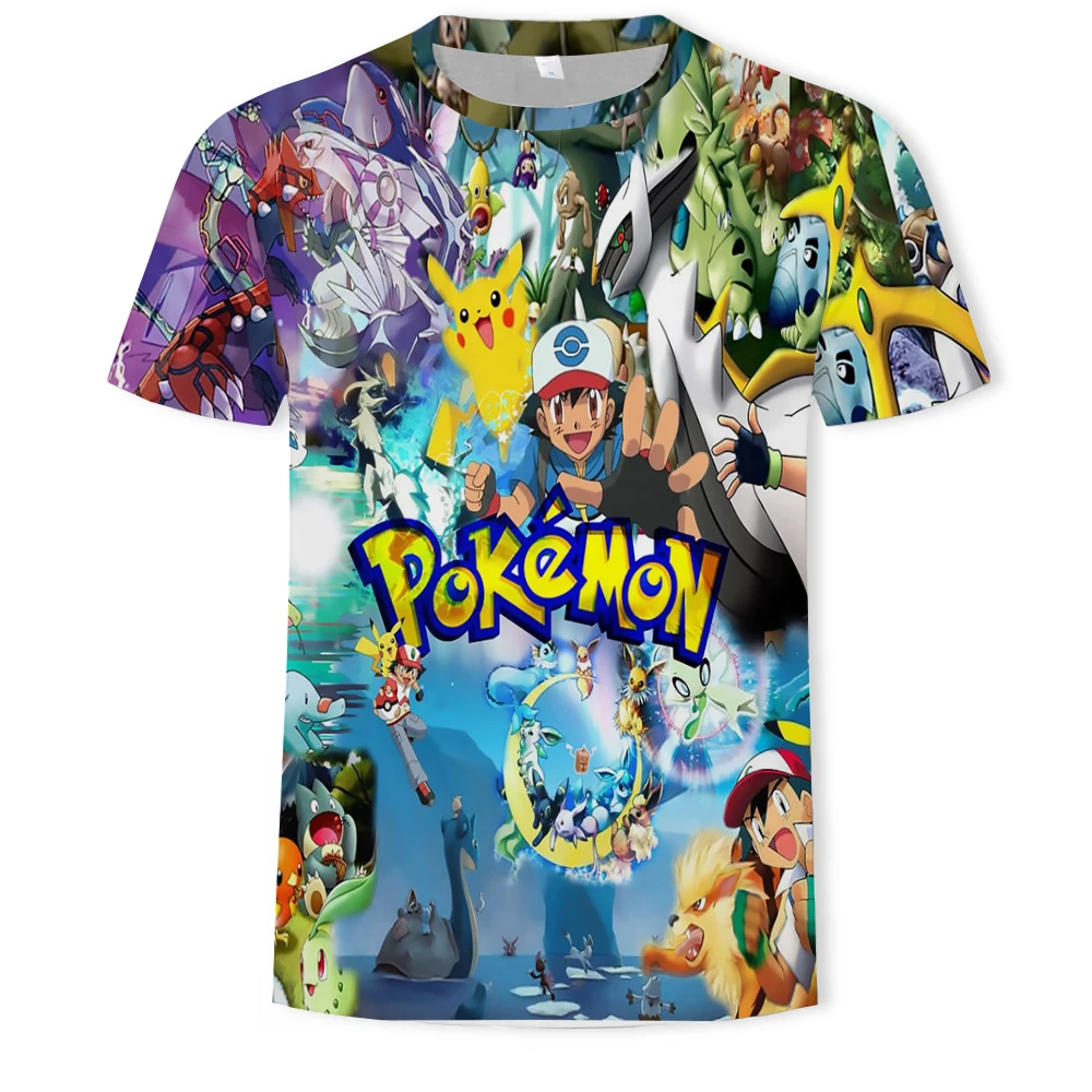Pokemon Cartoon Casual Short Sleeve T-Shirt Pokemon Cartoon Casual Short Sleeve T-Shirt