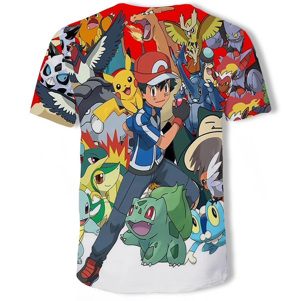 Pokemon Cartoon Casual Short Sleeve T-Shirt Pokemon Cartoon Casual Short Sleeve T-Shirt