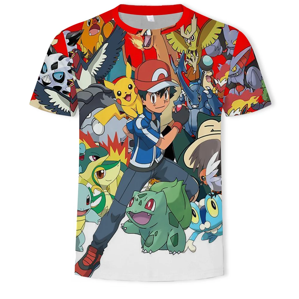 Pokemon Cartoon Casual Short Sleeve T-Shirt Pokemon Cartoon Casual Short Sleeve T-Shirt