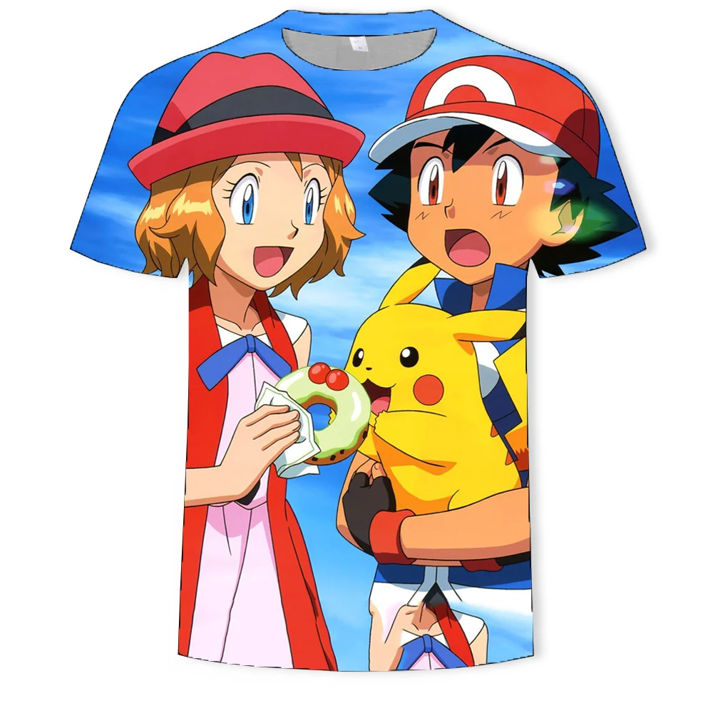 Pokemon Cartoon Casual Short Sleeve T-Shirt
