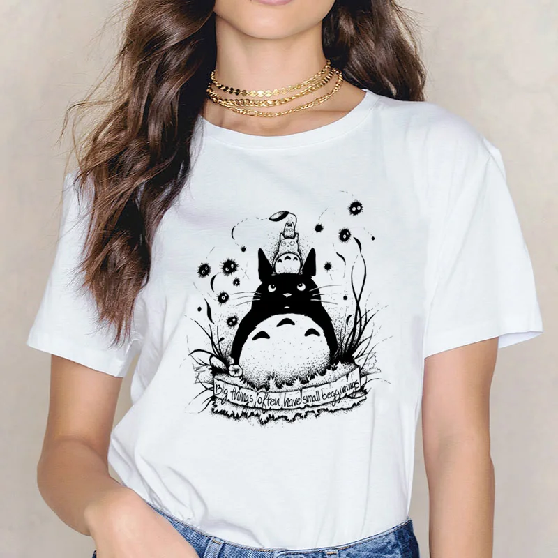 Kawaii Cartoon Totoro Printed T-Shirt