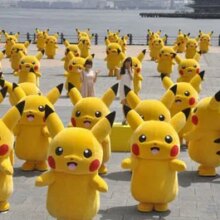 Anime Pikachu Cartoon Mascot Costume Anime Pikachu Cartoon Mascot Costume