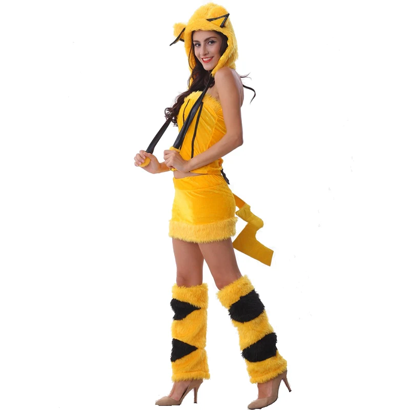 Cartoon Pokemon Pikachu Mascot Costume