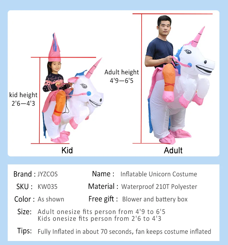 Unicorn Inflatable Kawaii Mascot Costume