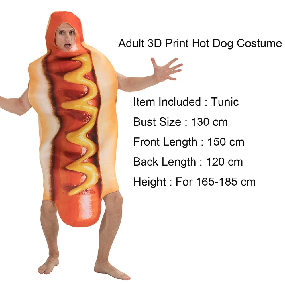 3D Print Food Sausage Hot Dog & One-Piece Pizza Costumes
