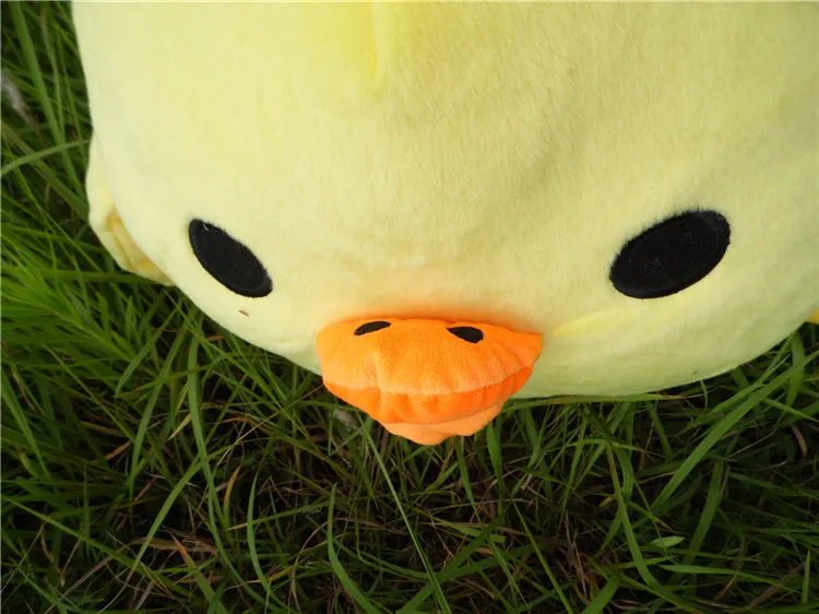 Little Yellow Chicken Figurine & Big Fat Chicken Kawaii Pillow Plush Toy