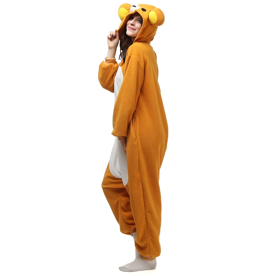 Polar Fleece Kigurumi Onesies Rilakkuma Jumpsuit Costume