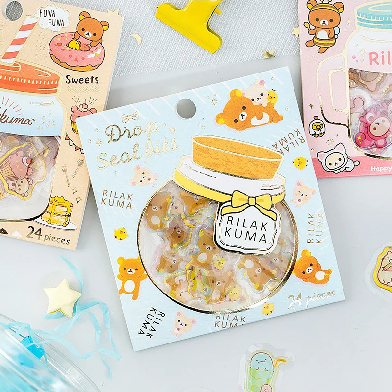 Cartoon Kawaii Transparent Decorative Scrapbooking Stickers