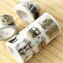 Kawaii Cat Style Scrap Booking Planner Masking Adhesive Tape Kawaii Cat Style Scrap Booking Planner Masking Adhesive Tape