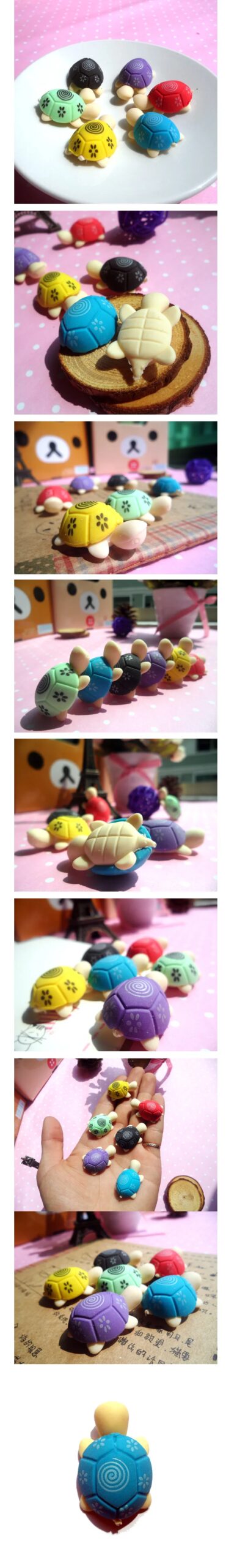 Kawaii Turtles Shape Pencil Erasers Kawaii Turtles Shape Pencil Erasers