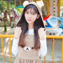 Kawaii Rilakkuma Brown Bear Suspender Overalls Skirt Lolita Dress Kawaii Rilakkuma Brown Bear Suspender Overalls Skirt Lolita Dress
