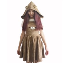 Kawaii Rilakkuma Brown Bear Suspender Overalls Skirt Lolita Dress Kawaii Rilakkuma Brown Bear Suspender Overalls Skirt Lolita Dress